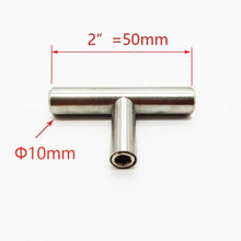 Load image into Gallery viewer, Stainless Steel Kitchen Door Cabinet T Bar Handle Pull Knob cabinet Knobs Furniture Handle Cupboard Drawer Handle Stainless Steel Hollow Bar Drawer Pulls Cupboard Knob for Kitchen Furniture Hardware