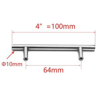 Load image into Gallery viewer, Stainless Steel Kitchen Door Cabinet T Bar Handle Pull Knob cabinet Knobs Furniture Handle Cupboard Drawer Handle Stainless Steel Hollow Bar Drawer Pulls Cupboard Knob for Kitchen Furniture Hardware