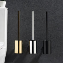 Load image into Gallery viewer, Stainless Steel Toilet Brush Holder Bathroom Cleaning Tool Holder With Toilet Brush Toilet Brush With Holder Bathroom Toilet Bowl Brush Set Non-Slip Handle Wall Mounted Floor Standing