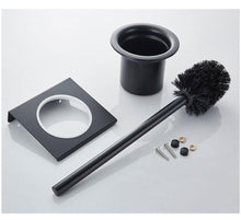Load image into Gallery viewer, Stainless Steel Toilet Brush Holder Black Wall Mounted Toilet Bowl Brush Holder For Bathroom Cleaning Kit