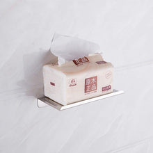 Load image into Gallery viewer, Stainless Steel Toilet Paper Holder Bathroom Wall Mount WC Paper Phone Holder Shelf Towel Roll shelf Accessories Toilet Paper Holder With Phone Shelf Aluminum Bathroom Accessories Tissue Roll Dispenser Storage Rack, Wall Mounted Modern Paper Towel Adapter