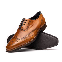 Load image into Gallery viewer, 25-562-CML STEPHANO Wingtip Oxford Camel