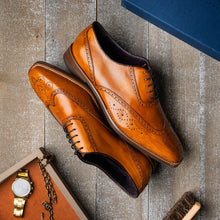 Load image into Gallery viewer, 25-562-CML STEPHANO Wingtip Oxford Camel