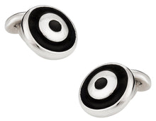 Load image into Gallery viewer, Sterling Silver Bullseye Cufflinks