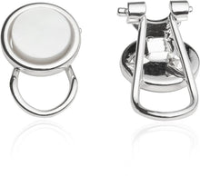 Load image into Gallery viewer, Sterling Silver Plated Clip-on Studs in Mother of Pearl