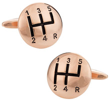 Load image into Gallery viewer, Stick Shift Cufflinks in Rose Gold