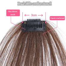 Load image into Gallery viewer, Straight Light Brown Dark Brown Blunt Air Bangs Front Hair Fringes bangs Clip in Neat Women Fringes Natural Flat Neat Bangs With Temples For Women One Piece Hairpiece