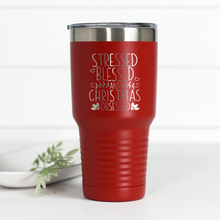 Load image into Gallery viewer, Stressed Blessed Christmas Obsessed 30 oz Engraved Tumbler