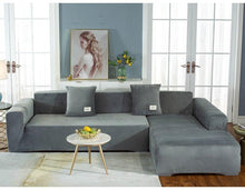 Load image into Gallery viewer, Stretchable Couch Cover Lounge Sofa Slipcover Furniture Cover Machine Washable Elasticated Sofa Covers Chaise Longue For Living Room Corner Armchair Elastic Cushion Couch Furniture 3 Seater Slipcover For Home