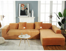 Load image into Gallery viewer, Stretchable Couch Cover Lounge Sofa Slipcover Furniture Cover Machine Washable Elasticated Sofa Covers Chaise Longue For Living Room Corner Armchair Elastic Cushion Couch Furniture 3 Seater Slipcover For Home