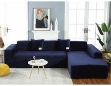 Load image into Gallery viewer, Stretchable Couch Cover Lounge Sofa Slipcover Furniture Cover Machine Washable Elasticated Sofa Covers Chaise Longue For Living Room Corner Armchair Elastic Cushion Couch Furniture 3 Seater Slipcover For Home