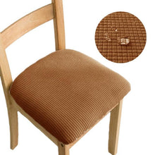 Load image into Gallery viewer, Stretchy Removable Washable Upholstered Chair Seat Slipcover Protector Waterproof Removable Dining Chair Seat Cover Jacquard Stretch Chair Seat Cushion Slipcover For Dining Room Kitchen Banquet