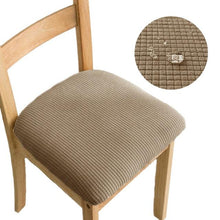 Load image into Gallery viewer, Stretchy Removable Washable Upholstered Chair Seat Slipcover Protector Waterproof Removable Dining Chair Seat Cover Jacquard Stretch Chair Seat Cushion Slipcover For Dining Room Kitchen Banquet