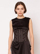 Load image into Gallery viewer, Stripe Bustier with Front Buttons
