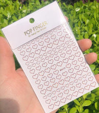 Load image into Gallery viewer, Stripe Line Nail Sticker Decal Thin Lining Line Art Self-Adhesive Peel Off Silver /Gold /White /Black Gold Stickers Accessories Strip Line Nail Decal Self-Adhesive 3D Wave Decal Decoration Metallic Curve Design Decoration for Women Girls