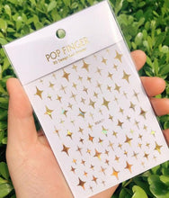 Load image into Gallery viewer, Stripe Line Nail Sticker Decal Thin Lining Line Art Self-Adhesive Peel Off Silver /Gold /White /Black Gold Stickers Accessories Strip Line Nail Decal Self-Adhesive 3D Wave Decal Decoration Metallic Curve Design Decoration for Women Girls
