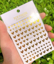 Load image into Gallery viewer, Stripe Line Nail Sticker Decal Thin Lining Line Art Self-Adhesive Peel Off Silver /Gold /White /Black Gold Stickers Accessories Strip Line Nail Decal Self-Adhesive 3D Wave Decal Decoration Metallic Curve Design Decoration for Women Girls