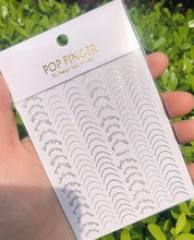 Load image into Gallery viewer, Stripe Line Nail Sticker Decal Thin Lining Line Art Self-Adhesive Peel Off Silver /Gold /White /Black Gold Stickers Accessories Strip Line Nail Decal Self-Adhesive 3D Wave Decal Decoration Metallic Curve Design Decoration for Women Girls