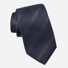 Load image into Gallery viewer, Milano - Silk Jacquard Tie - Navy and Gold