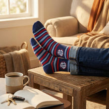Load image into Gallery viewer, Stripe Sip Dress Socks
