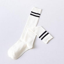 Load image into Gallery viewer, Striped Long Warm Thigh High Stockings Women's Casual Tube Thigh High Socks for School Over Knee High Socks for girls