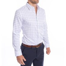 Load image into Gallery viewer, goTIELESS Ultimate Dress Shirt (White/Navy Windowpane)