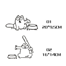 Load image into Gallery viewer, Styling The Feeding Cartoon Car Fuel Cap Stickers Funny Cat Lover Decal Vinyl Sticker Decals Accessories Cat Hungry Cat Feed Me! Vinyl Decal White Funny Cat Stickers For Cars