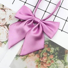 Load image into Gallery viewer, Stylish Colorful Women‘s Shirts Bowtie Ladies Girl School Wedding Party Bowtie For Women Adjustable Pre-tied Solid Color Handmade Bowties for Women