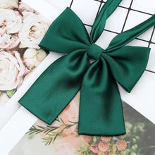 Load image into Gallery viewer, Stylish Colorful Women‘s Shirts Bowtie Ladies Girl School Wedding Party Bowtie For Women Adjustable Pre-tied Solid Color Handmade Bowties for Women