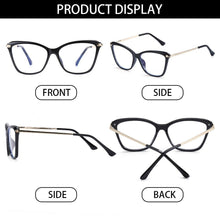 Load image into Gallery viewer, Stylish Eyeglasses Glasses Clear Lens Blue Light Blocking Glasses Women Men Fashion Cat Eye Glasses Computer Gaming Eyeglasses Eye Protection Eyewear