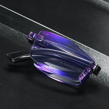 Load image into Gallery viewer, Stylish Fashionable Blue Light Blocking Rimless Reading Glasses Women Men Simple Modern Square Frameless Diopters Glasses Frameless Reading Glasses Blue Light Blocking Rimless Computer Reader Lightweight Anti Glare Filter Eyeglasses