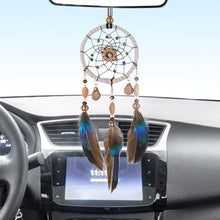 Load image into Gallery viewer, Stylish Hangings Dream Catcher Interior Rear-view Mirror Hanging Decor Car Pendant Grids Nature Feather Wind Chimes Round Ring Circle Handmade Home Decorations Handcrafts Car Charms Pendant Accessories