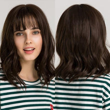 Load image into Gallery viewer, Stylish Light White Blonde Ombre Short Bob Wigs for Women Synthetic Straight Hair Wig Natural Cosplay Party Middle Part Wigs Wigs For Black Women Gifts for Bestfriends