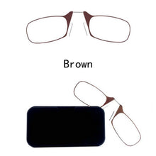 Load image into Gallery viewer, Stylish Polarized Legless Clamp Nose Reading Lightweight Glasses For Men And Women Unique Design Portable Glasses Case Can Be Attached To The Mobile Phone Case Anti Blue Light Glasses ectangular Reading Glasses