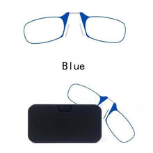 Load image into Gallery viewer, Stylish Polarized Legless Clamp Nose Reading Lightweight Glasses For Men And Women Unique Design Portable Glasses Case Can Be Attached To The Mobile Phone Case Anti Blue Light Glasses ectangular Reading Glasses