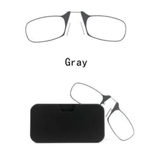 Load image into Gallery viewer, Stylish Polarized Legless Clamp Nose Reading Lightweight Glasses For Men And Women Unique Design Portable Glasses Case Can Be Attached To The Mobile Phone Case Anti Blue Light Glasses ectangular Reading Glasses