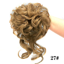Load image into Gallery viewer, Stylish Synthetic Hair Bun Chignon Messy Curly Hair Band Elastic Scrunchy False Hair Pieces For Women Hairpins Black Brown Clip in Hair Extension For Volumized Hair Buns For Girls