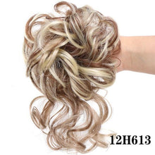 Load image into Gallery viewer, Stylish Synthetic Hair Bun Chignon Messy Curly Hair Band Elastic Scrunchy False Hair Pieces For Women Hairpins Black Brown Clip in Hair Extension For Volumized Hair Buns For Girls