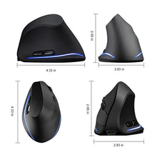 Load image into Gallery viewer, Stylish Vertical Wireless Mouse Game Rechargeable Ergonomic Mouse Modern Design RGB Optical USB Mice For Windows Mac 2400 DPI 2.4G Mice