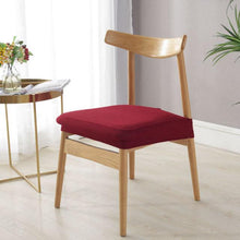 Load image into Gallery viewer, Stylish Waterproof Stretch Chair Seat Cover Elastic Seat Covers For Dining Room Chairs Home Simple Seat Covers For Chairs Soft Removable Dining Chair Slipcovers Stretch Solid Chair Covers Protectors for Dining Room Kitchen Chairs