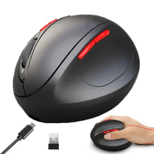 Load image into Gallery viewer, Stylish Wireless Gaming Mouse Vertical Ergonomic Rechargeable Gamer Mouse Classic USB 7 Key Magic Mouse For PC Laptop Notebook Computer Desktop