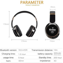 Load image into Gallery viewer, Stylish Wireless Headphones 3D Stereo Bluetooth Foldable Gaming Headphones With Mic Foldable Lightweight Neckband Headphone For Mobile PC Laptop