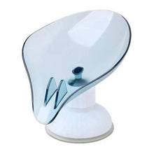 Load image into Gallery viewer, Suction Cup Soap Dish Holder Leaf-Shape Self-Draining Soap Saver Box Not Punched for Shower Bathroom Kitchen Soap Dishes Sponge Container with Suction Cup Leaf Shape Self Draining for Bathroom Kitchen Sink