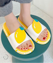 Load image into Gallery viewer, Summer Beach Slides Women Men Casual Slippers Fruits Thick Soled Sandals Girls Bathroom Shoes Girls Water Shoes Cute Lightweight Fruit Slippers Beach Pool Indoor Outdoor Flip Flops