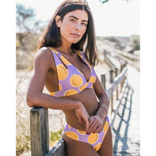 Load image into Gallery viewer, Summer Bikini Stylish Swimwear Women Halter Push Up Bikini Women's Neck Triangle Bikini Set Leopard Print Two Piece Swimsuits Set Swimsuit Female Lemon Print Bandage Bathing Suit