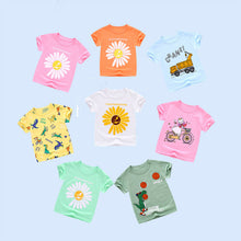 Load image into Gallery viewer, Summer Cartoon Cotton Short Sleeve T-Shirt for Kids - # BAAA1111010021 & BOAA11510032
