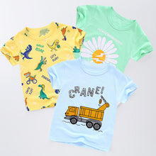 Load image into Gallery viewer, Summer Cartoon Cotton Short Sleeve T-Shirt for Kids - # BAAA1111010021 & BOAA11510032