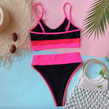 Load image into Gallery viewer, Summer Cute Vintage Women's Swimsuit Bikini Split Swimwear Women's Swimwear Women's 2-piece Beachwear Loose Bikini Fashion Retro Bikini Fashion Beachwear Summer Spa Beach Surf Sport