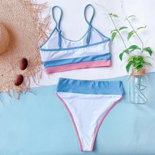 Load image into Gallery viewer, Summer Cute Vintage Women's Swimsuit Bikini Split Swimwear Women's Swimwear Women's 2-piece Beachwear Loose Bikini Fashion Retro Bikini Fashion Beachwear Summer Spa Beach Surf Sport