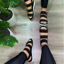 Load image into Gallery viewer, Summer Elastic Womens Sandals Solid Colorful Beach Soft Modern Stylish Women Sandals